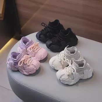 Детские дышащие кроссовки из кокоса: Легкая тканая модель для мальчиков и девочек — идеально подходит для бега и занятий спортом весной и осенью. Sizes 21-26, set of 6 pairs