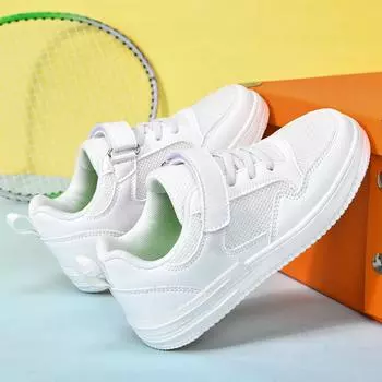 Детские дышащие кроссовки на мягкой подошве для мальчиков и девочек, трендовая удобная повседневная спортивная обувь 27