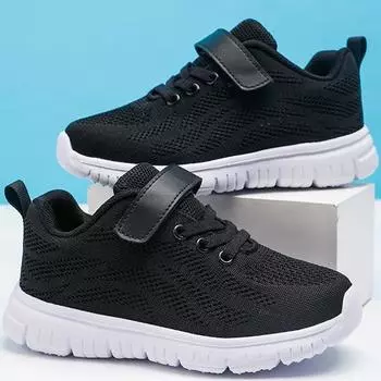 Детские дышащие повседневные кроссовки, кроссовки на липучке для девочек 29 красный