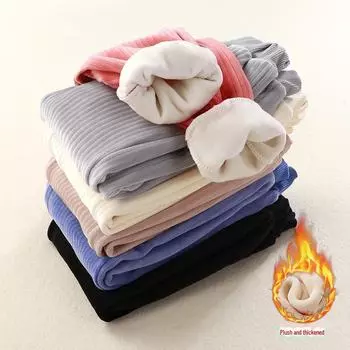 Детские флисовые штаны среднего и маленького размера: Уютная осенне-зимняя спортивная одежда для мальчиков и девочек 80cm