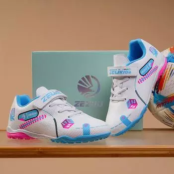 Детские футбольные бутсы без шнурков Резиновая подошва Velcro TF Кроссовки для тренировок на открытом воздухе и в помещении, для учеников начальной и средней школы 29