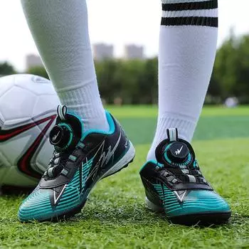 Детские футбольные бутсы Double Star для мальчиков, учеников начальной школы, девочек, маленьких детей, восемь специальных нескользящих и износостойких 27