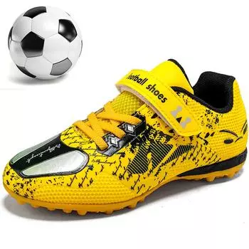 Детские футбольные бутсы Magic Stick, резиновые бутсы с мягкой подошвой для уличных тренировок, футбольные бутсы для мальчиков 28 синий/серебряный