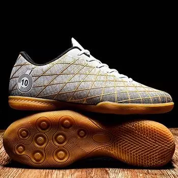 Детские футбольные бутсы Мужские футбольные бутсы большого размера Низкие нескользящие профессиональные тренировочные футбольные бутсы для улицы 35 белый