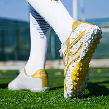 Детские футбольные бутсы на липучке с шипами, сломанные гвозди, обувь для мальчиков, обувь для девочек, обувь для учеников начальной школы, игровая тренировочная спортивная обувь 28