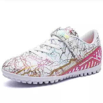 Детские футбольные бутсы, резиновые противоскользящие волшебные наклейки для ногтей TF с игровыми футбольными кроссовками для мальчиков 29 белый