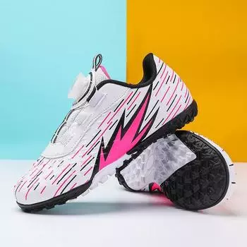 Детские футбольные бутсы Ronaldo для мальчиков, сломанные ногти, TF, подростки, девочки, студенты, дети, вращающиеся кнопки, тренировочные бутсы, дышащие 30