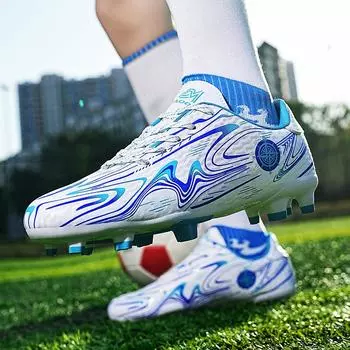 Детские футбольные бутсы с длинным штапелем плоского размера для мужчин, уличная обувь для учащихся начальной и средней школы со сломанными ногтями, молодежная спортивная обувь 31