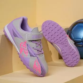 Детские футбольные бутсы с низким верхом для мальчиков и девочек, учеников начальной школы 8 лет, 9 лет, для мальчиков, тренировочные бутсы на липучках для помещений и улицы с поломанными ногтями 29