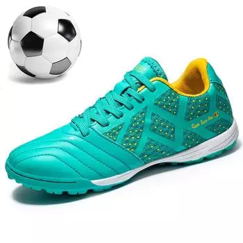 Детские футбольные бутсы Сломанные ногти для мальчиков Учащиеся начальной школы Люди Трава Соревновательные тренировки Мужские/женские спортивные бутсы на мягкой подошве 41 зелёный