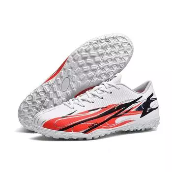 Детские футбольные бутсы со сломанными ногтями для мужчин и подростков, профессиональная тренировочная обувь с искусственной травой, детские футбольные бутсы 32 белый