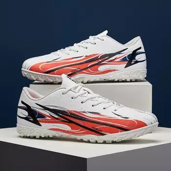 Детские футбольные бутсы со сломанными ногтями для мужчин и подростков, профессиональная тренировочная обувь с искусственной травой, детские футбольные бутсы 32 белый