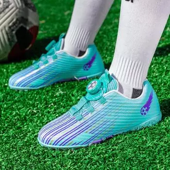 Детские футбольные бутсы Society FG Школьные футбольные бутсы Бутсы Травяные кроссовки для мальчиков и девочек Спортивная обувь для тренировок на открытом воздухе 28 чёрный