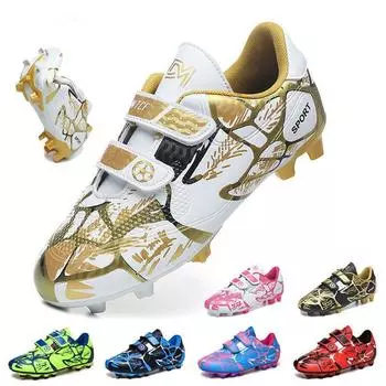 Детские футбольные бутсы Society FG Школьные футбольные бутсы Бутсы Травяные кроссовки для мальчиков и девочек Спортивная обувь для тренировок на открытом воздухе 28 красный