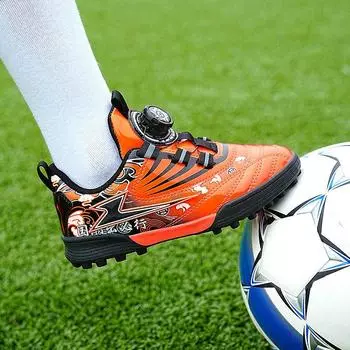 Детские футбольные бутсы Society FG Школьные футбольные бутсы Бутсы Травяные кроссовки для мальчиков и девочек Спортивная обувь для тренировок на открытом воздухе 31 золотой