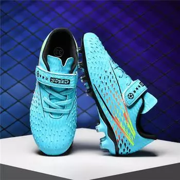 Детские футбольные бутсы Society FG Школьные футбольные бутсы Бутсы Травяные кроссовки для мальчиков и девочек Спортивная обувь для тренировок на открытом воздухе 30 чёрный