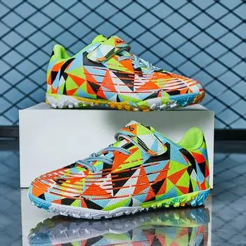 Детские футбольные бутсы TF Крытые футбольные бутсы Детские бутсы Тренировочная обувь для травы Спортивная обувь для газона Молодежные уличные футзальные бутсы Soocer 29 чёрный