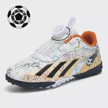 Детские футбольные тренировочные кроссовки с низким верхом и вращающейся пряжкой 32