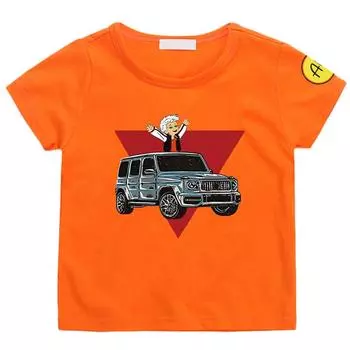Детские футболки Футболка Merch A4 100% хлопок Гелик с принтом Повседневная семейная одежда Модные топы Одежда для девочек Детская футболка Merch a4 для мальчиков 100 красный