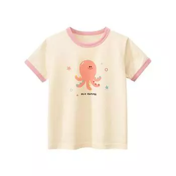 Детские футболки с короткими рукавами, новая летняя одежда для маленьких девочек 90cm