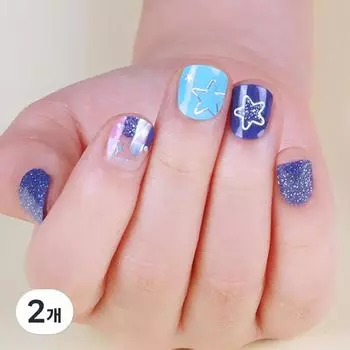 Детские гелевые полоски для ногтей Glossy Blossom Princess Jellica, Rainbow Melody, 2 шт.