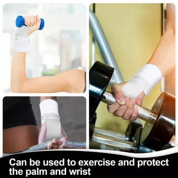 Детские гимнастические рукоятки Перчатки Поддержка запястья Гимнастический инвентарь для мальчиков и девочек Многофункциональные виды спорта White S