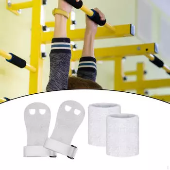 Детские гимнастические рукоятки с регулируемой поддержкой запястья для тренировок на перекладине Orange L