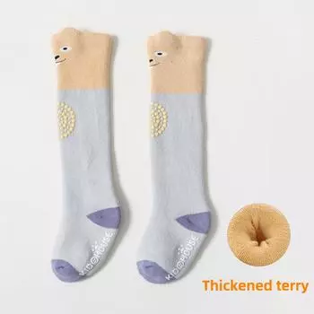 Детские гольфы до колена для ползания, детские наколенники, детские наколенники для ползания, мультяшные, 0~24 месяца, детские длинные носки, вещи для младенцев