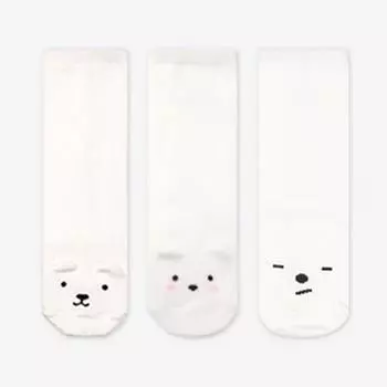 Детские гольфы Hi Baby Club White Bear, комплект из 3 предметов, корейские детские товары