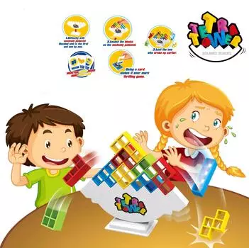 Детские головоломки тетрис, настольные игрушки, детские сбалансированные качели, строительные блоки, детские развивающие игрушки, многослойная настольная игра для взрослых