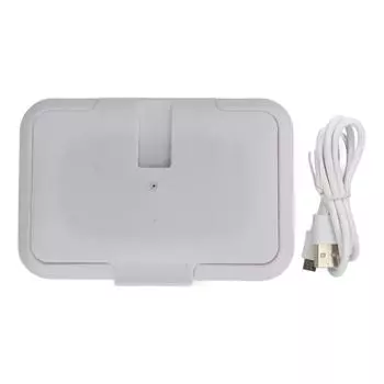 Детские грелки для салфеток, портативный диспенсер для влажных салфеток с постоянной температурой, сохраняет салфетки влажными и теплыми для детей белый