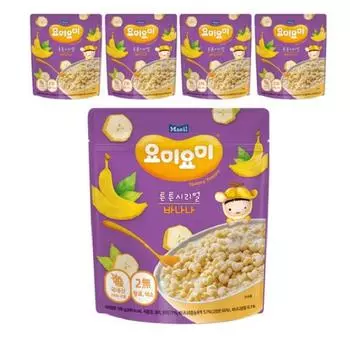 Детские хлопья Maeil Yommy Yommy, 5 упаковок, 2 вида, обновление упаковки 1. Banana