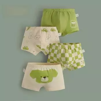 Детские хлопковые антибактериальные боксеры с рисунком для мальчиков - маленькие размеры 110 cm