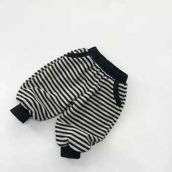 Детские хлопковые брюки для мальчиков, утолщенные зимние детские брюки для детей 1-6 лет, осенне-зимние теплые брюки для девочек, маленькие детские брюки для иностранных детей 80cm чёрный