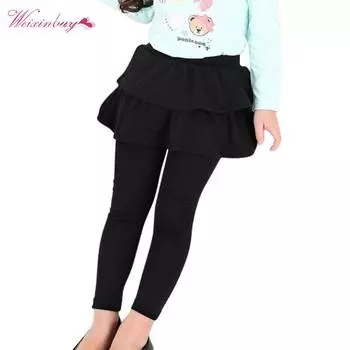 Детские хлопковые леггинсы для девочек, милая юбка, брюки, леггинсы, юбка, длинные леггинсы 100