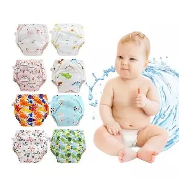 Детские хлопковые марлевые подгузники, моющиеся тренировочные штаны, многоразовые детские подгузники, тканевые подгузники, 6 слоев 80