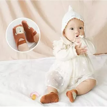 Детские хлопковые нескользящие носки-тапочки для малышей, носки с рисунком на резинке для новорожденных, носки с героями мультфильмов для детей, девочек и мальчиков, От 0 до 5 лет S