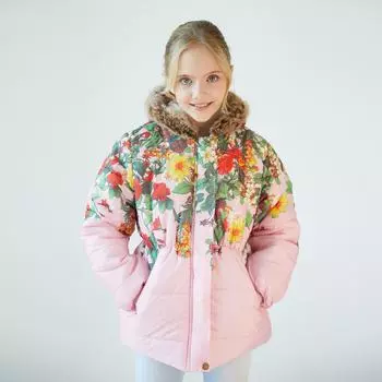 Детские хлопковые пальто, зимняя куртка для девочек, утепленное пальто с капюшоном, теплая модная повседневная детская одежда с хлопковой подкладкой 130 жёлтый