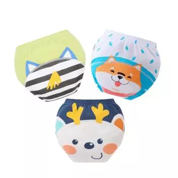 Детские хлопковые сетчатые обучающие штаны из 3 предметов, детские тренировочные штаны в рубчик, детские сетчатые штаны 90 6-9KG