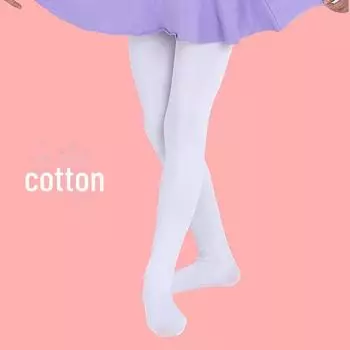 Детские хлопковые танцевальные колготки: Белые, весна/осень, балетные носки/леггинсы для девочек белый
