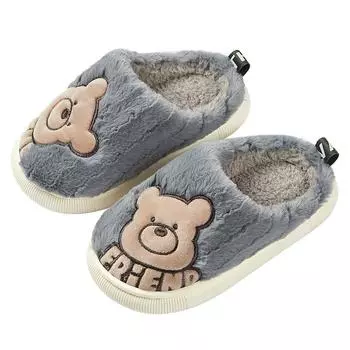 Детские хлопковые тапочки для девочек, обувь для родителей и детей, теплые, нескользящие, милые, для больших детей, детские тапочки для мужчин 170 хаки