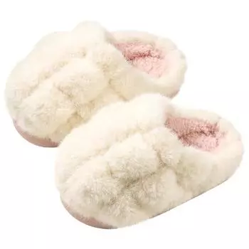 Детские хлопковые тапочки для девочек, осенне-зимняя домашняя обувь, пушистые тапочки для маленьких девочек, зима 170 синий