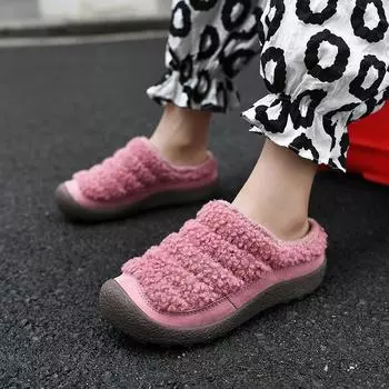 Детские хлопковые тапочки, весенние, новые, теплая обувь из хлопка, уличные тапочки из хлопка для мальчиков и девочек, бархатные, для дома, хлопковая швабра 31