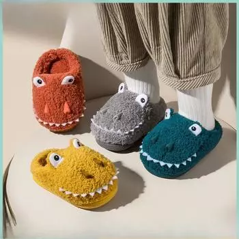 Детские хлопковые тапочки зимние для дома с плюшевой подошвой 20 серый