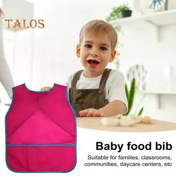 Детские художественные фартуки, халат с карманами, красочный детский фартук для рукоделия, дома, кухни, класса розы красного