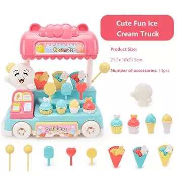 Детские игровые домики, игрушки, звук и свет, музыка, конфеты, мороженое, закуски, автомобильные аксессуары, случайный цвет