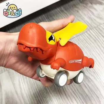 Детские игрушечные машинки, нажимная раздвижная накидка, модель машины динозавра, развивающие игрушки для малышей, подарки на День защиты детей