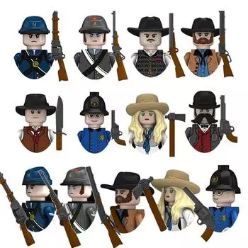 Детские игрушки Армия Солдаты Детектив Мультфильм Фигурки Сборка Модель Подарки на День Рождения
