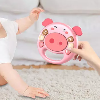 Детские игрушки-барабаны с подсветкой Музыкальная игрушка со звуком и портативным устройством для раннего развития рук коричневый