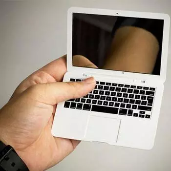 Детские игрушки для девочек Мини карманный ноутбук в форме прозрачного зеркальца для макияжа Детские зеркала для малышей Практичная игрушка OneSize